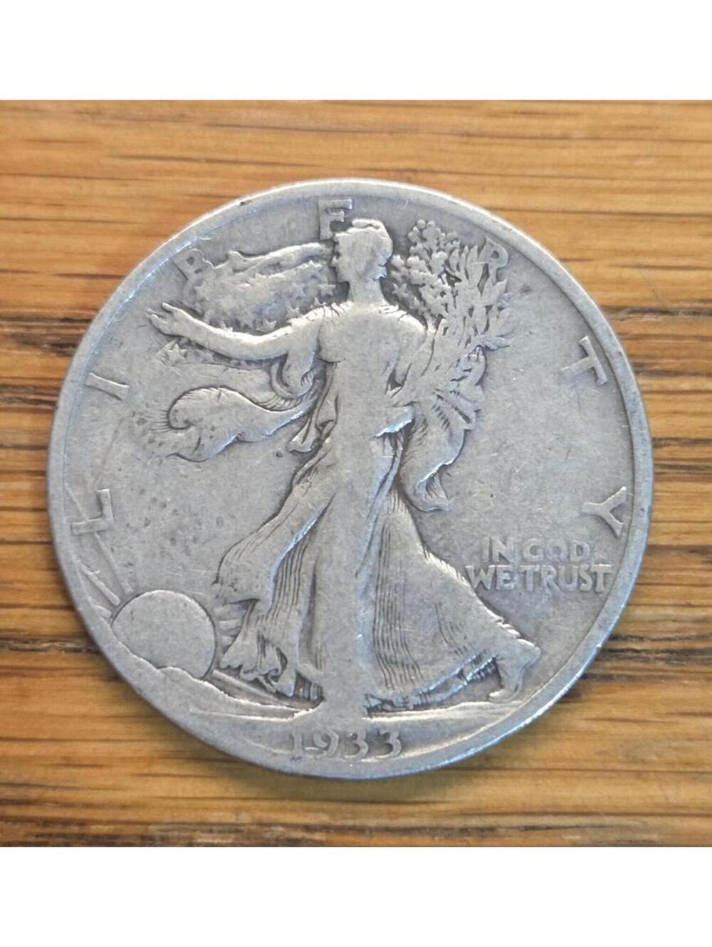 1933-S Walking Liberty Half Dollar Silver Coin